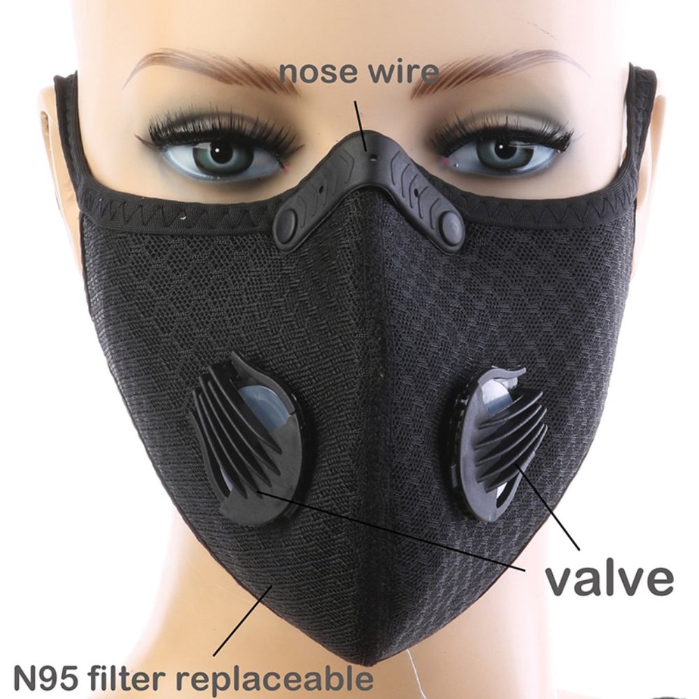 Activated Charcoal Filter Sports Mask Covid19 Mask